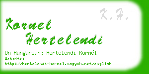 kornel hertelendi business card